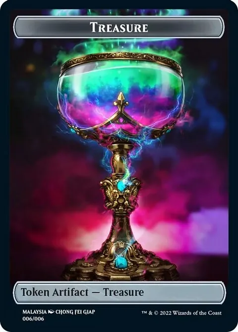 Treasure, card 6 from Streets of New Capenna Southeast Asia Tokens