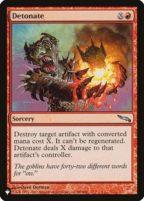 Detonate, card MRD-88 from The List