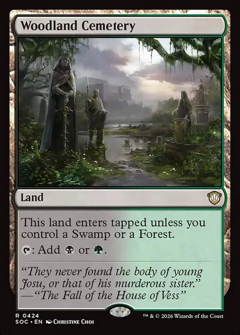 Woodland Cemetery, card 424 from Secrets of Strixhaven Commander
