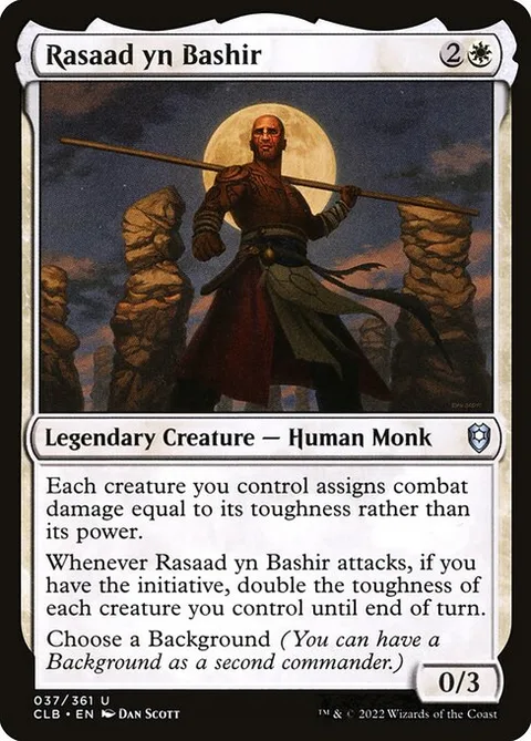 Rasaad yn Bashir, card 37 from Commander Legends: Battle for Baldur's Gate