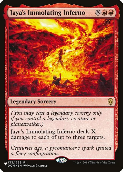 Jaya's Immolating Inferno, card DOM-133 from The List