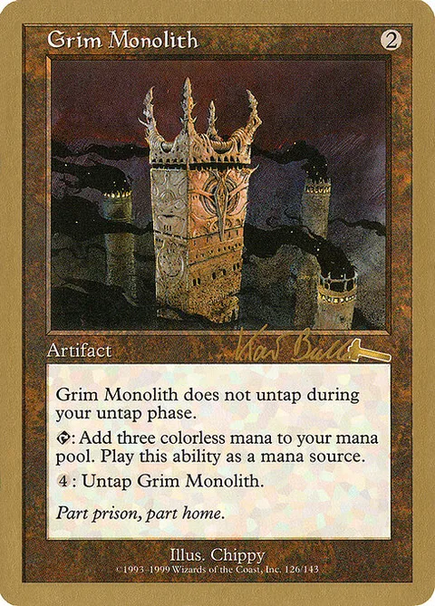 Grim Monolith, card kb126 from World Championship Decks 1999