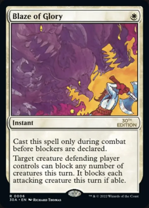 Blaze of Glory, card 6 from 30th Anniversary Edition