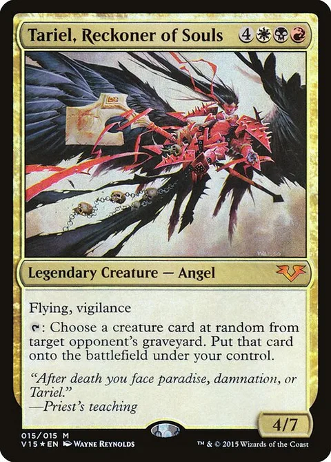 Tariel, Reckoner of Souls, card 15 from From the Vault: Angels