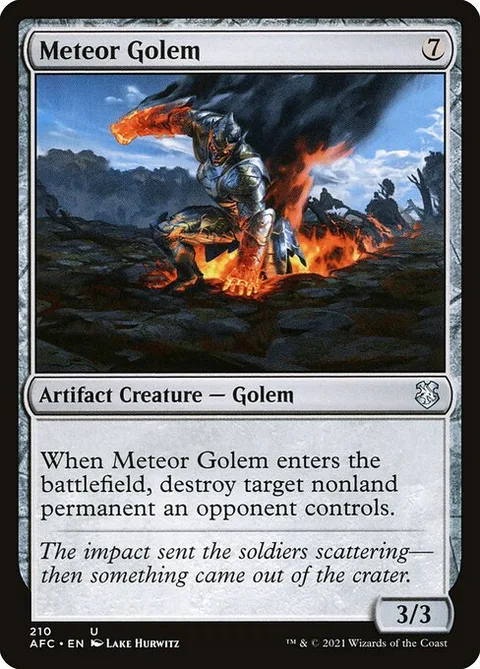 Meteor Golem, carte 210 de Forgotten Realms Commander