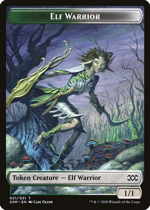 Elf Warrior, card 21 from Double Masters Tokens