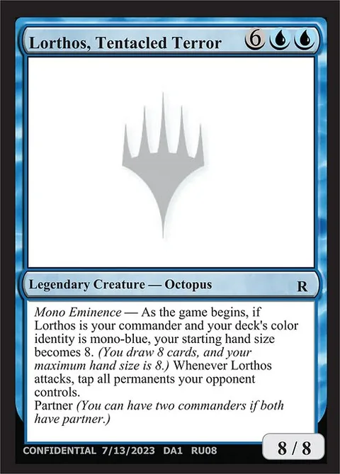 Lorthos, Tentacled Terror, card RU08a from Unknown Event