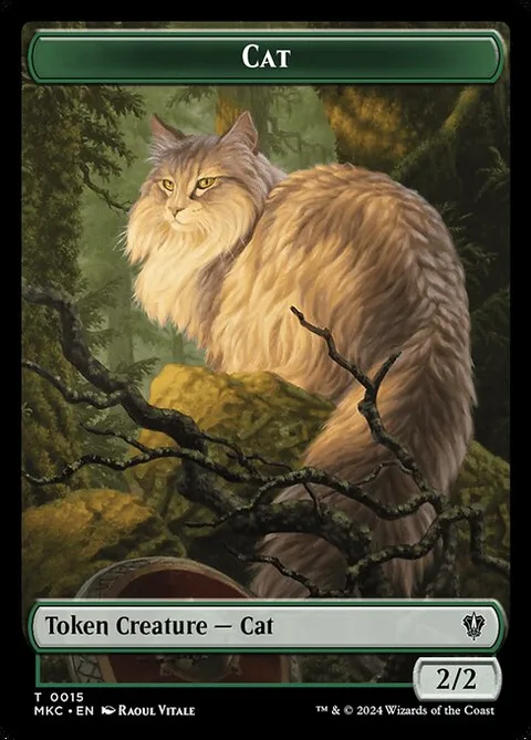 Cat, carte 15 de Murders at Karlov Manor Commander Tokens