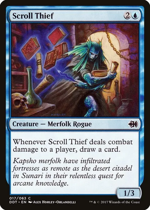 Scroll Thief, card 17 from Duel Decks: Merfolk vs. Goblins