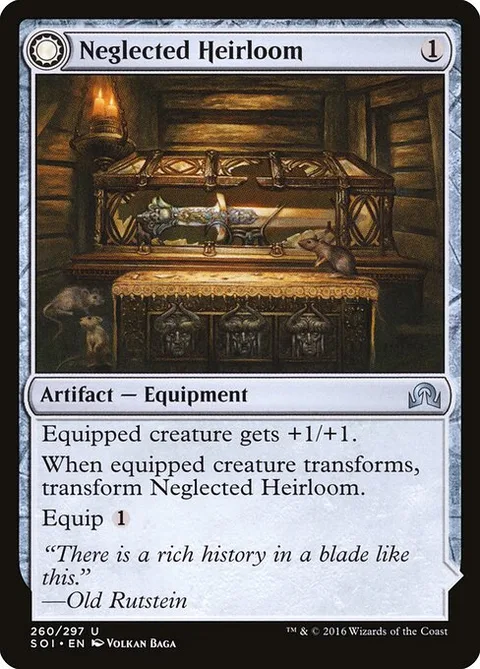 Neglected Heirloom // Ashmouth Blade, carte 260 de Shadows over Innistrad