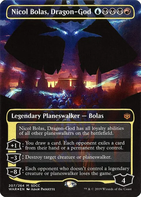 Nicol Bolas, Dragon-God, card 207 from San Diego Comic-Con 2019