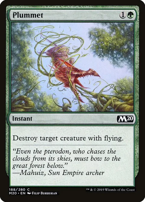 Plummet, carte 188 de Core Set 2020