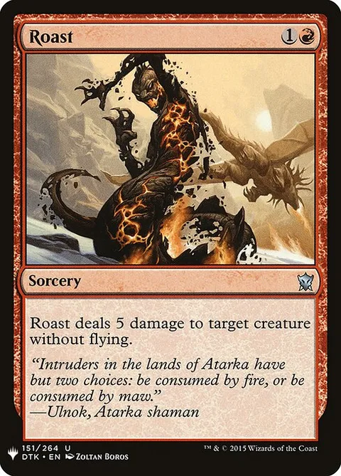 Roast, carte DTK-151 de The List