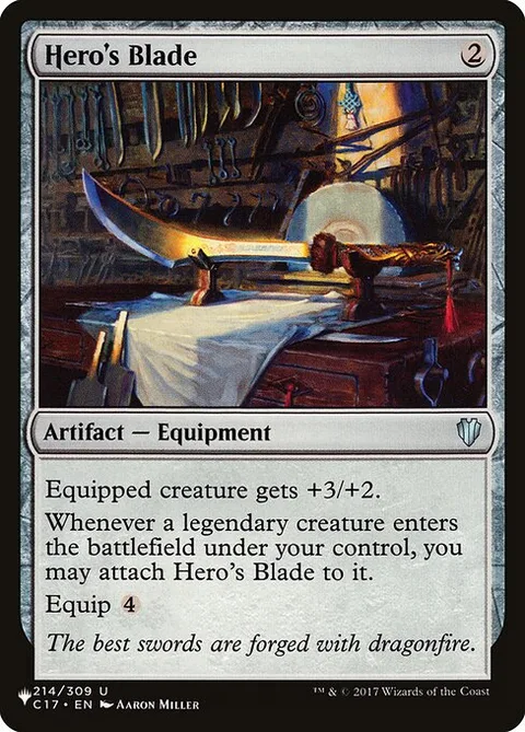 Hero's Blade, carte C17-214 de The List