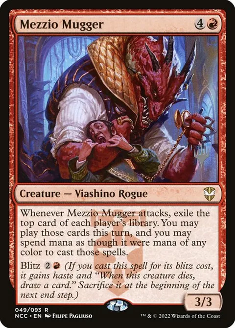 Mezzio Mugger, carte 49p de New Capenna Commander Promos