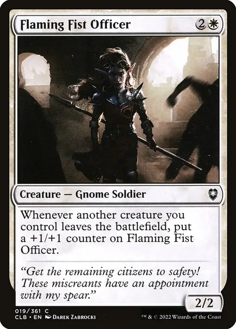 Flaming Fist Officer, carte 19 de Commander Legends: Battle for Baldur's Gate
