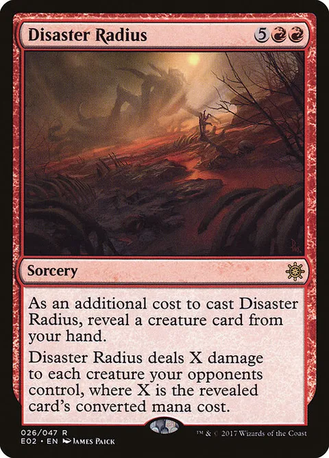 Disaster Radius, card 26 from Explorers of Ixalan