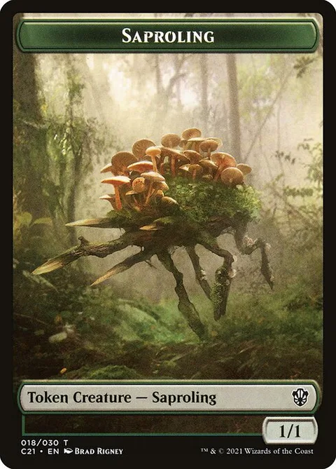 Saproling, carte 18 de Commander 2021 Tokens