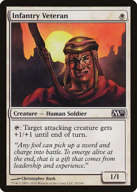Infantry Veteran, card 18 from Magic 2011