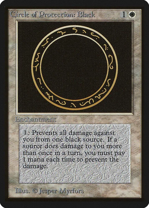 Circle of Protection: Black, card 10 from Limited Edition Beta