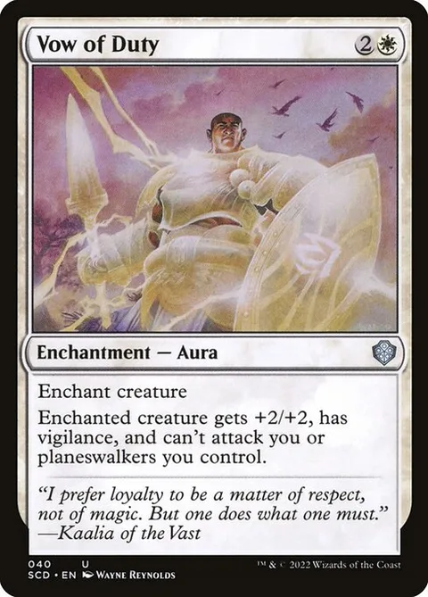 Vow of Duty, card 40 from Starter Commander Decks