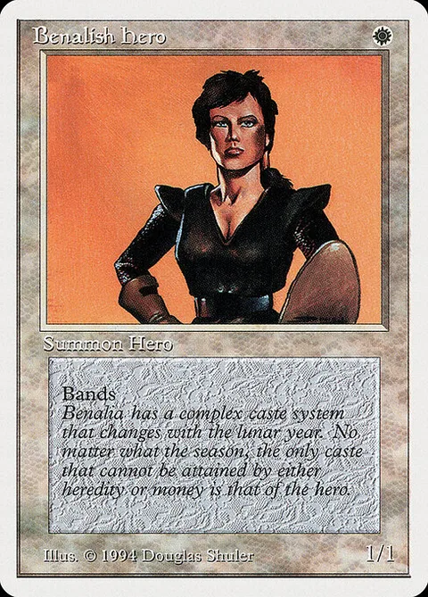 Benalish Hero, carte 4 de Summer Magic / Edgar
