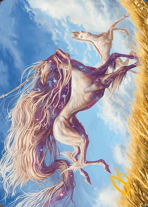 Nyxborn Unicorn // Nyxborn Unicorn, card 1 from Modern Horizons 3 Art Series