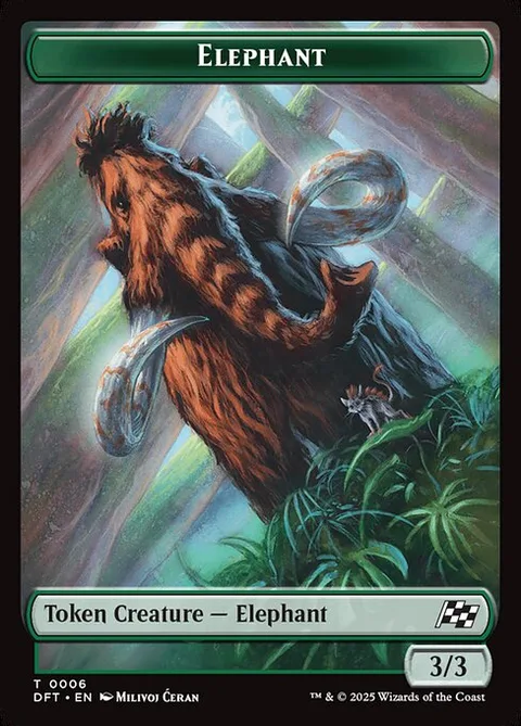 Elephant, carte 6 de Aetherdrift Tokens