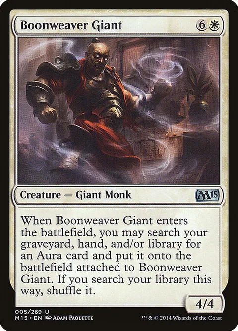 Boonweaver Giant, card 5 from Magic 2015