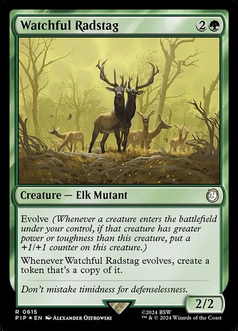 Watchful Radstag, carte 615 de Fallout