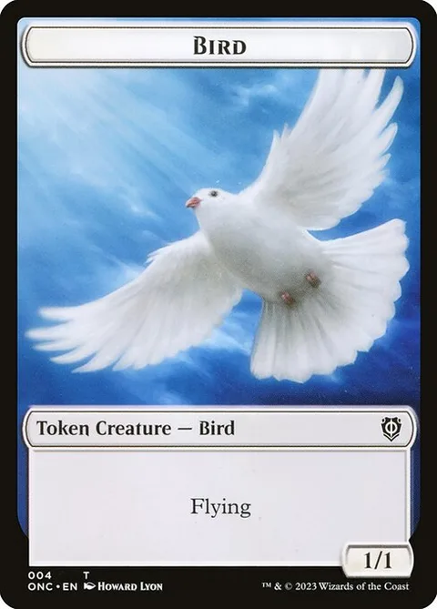 Bird, card 4 from Phyrexia: All Will Be One Commander Tokens