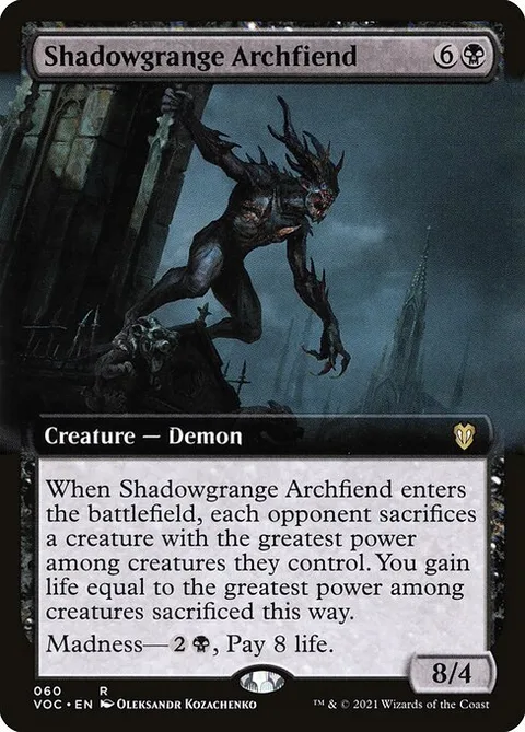 Shadowgrange Archfiend, carte 60 de Crimson Vow Commander