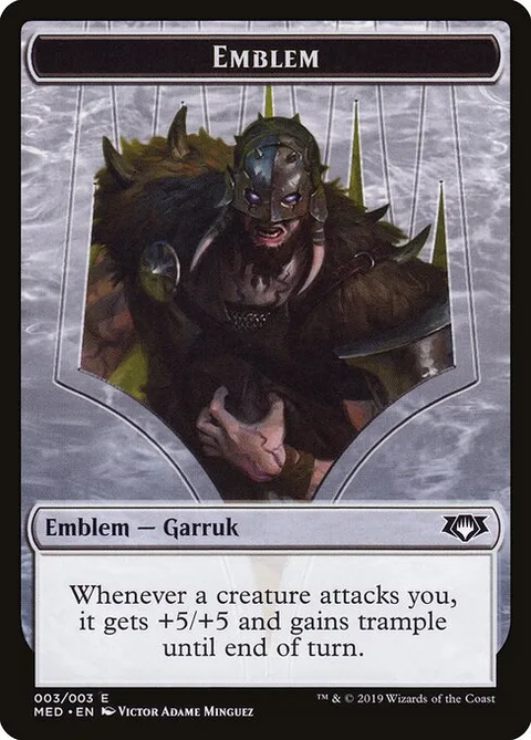 Garruk, Apex Predator Emblem, carte W3 de Mythic Edition Tokens