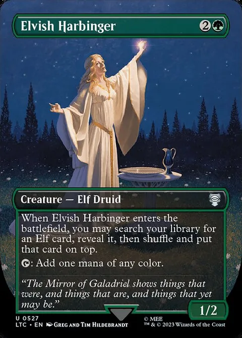 Elvish Harbinger, card 527 from Tales of Middle-earth Commander