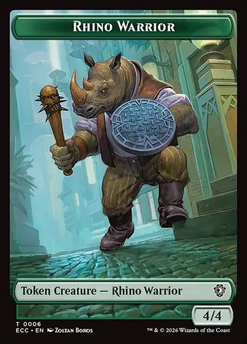 Rhino Warrior, carte 6 de Lorwyn Eclipsed Commander Tokens