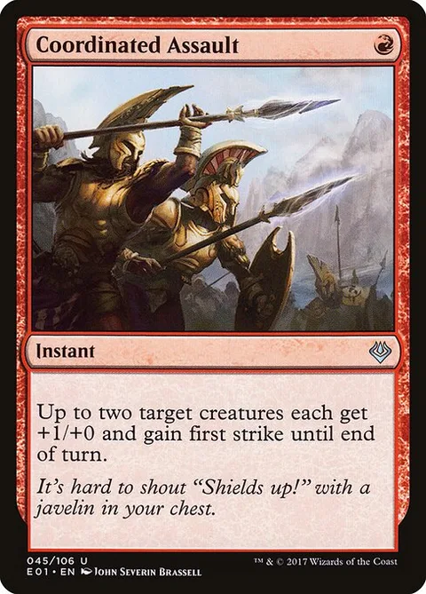 Coordinated Assault, card 45 from Archenemy: Nicol Bolas