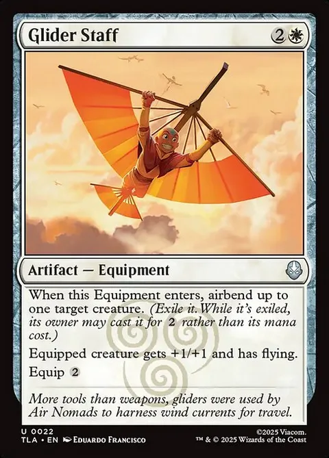 Glider Staff, card 22 from Avatar: The Last Airbender