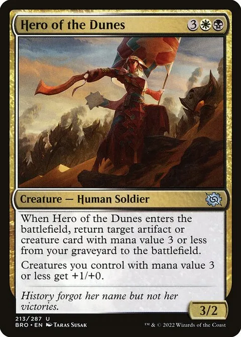 Hero of the Dunes, carte 213 de The Brothers' War