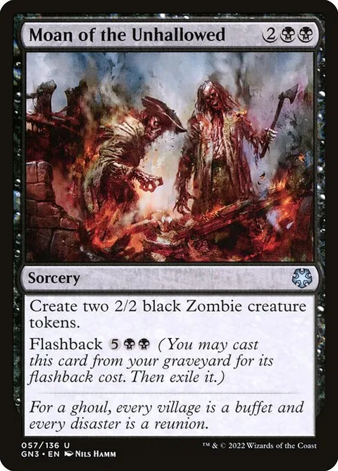 Moan of the Unhallowed, card 57 from Game Night: Free-for-All