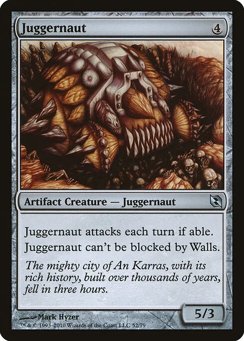 Juggernaut, card 52 from Duel Decks: Elspeth vs. Tezzeret