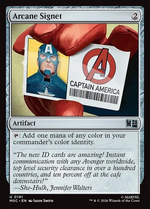 Arcane Signet, card 191 from Marvel Super Heroes Commander