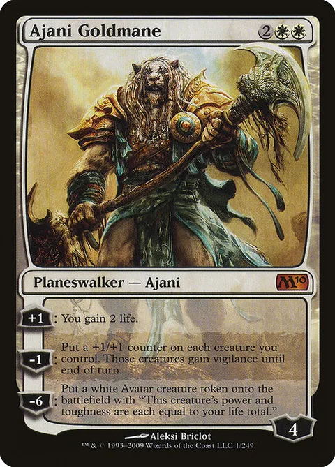 Ajani Goldmane, card 1 from Magic 2010