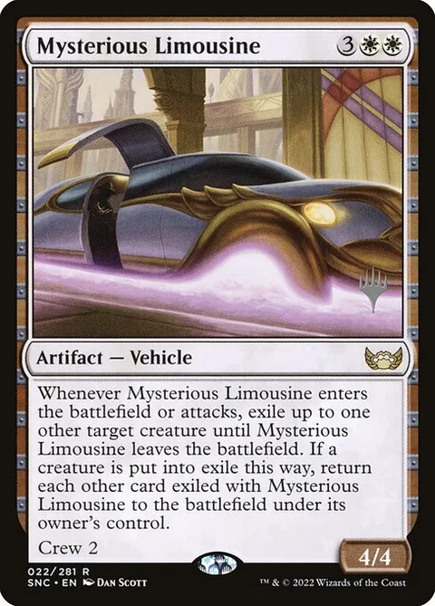 Mysterious Limousine, card 22p from Streets of New Capenna Promos