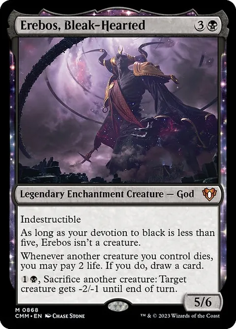 Erebos, Bleak-Hearted, carte 868 de Commander Masters
