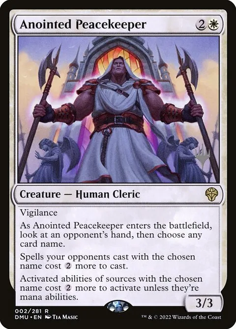 Anointed Peacekeeper, card 2p from Dominaria United Promos