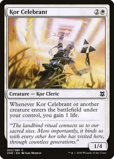 Kor Celebrant, carte 22 de Zendikar Rising