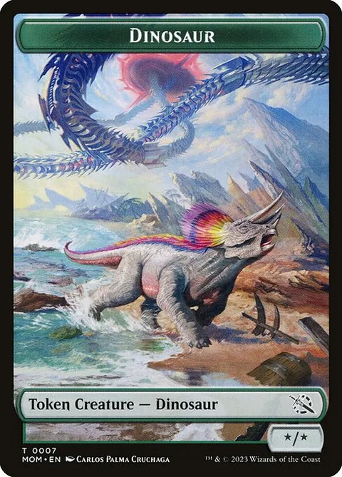 Dinosaur, card 7 from March of the Machine Tokens