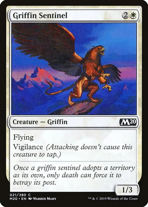 Griffin Sentinel, card 21 from Core Set 2020