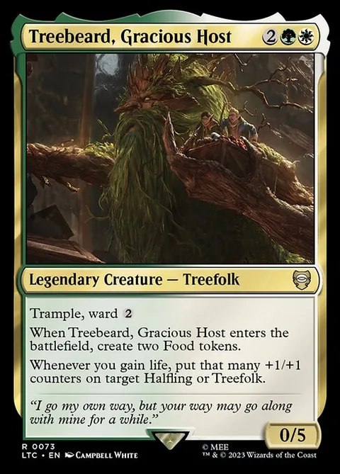 Treebeard, Gracious Host, card 73 from Tales of Middle-earth Commander