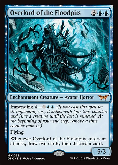 Overlord of the Floodpits, card 68 from Duskmourn: House of Horror